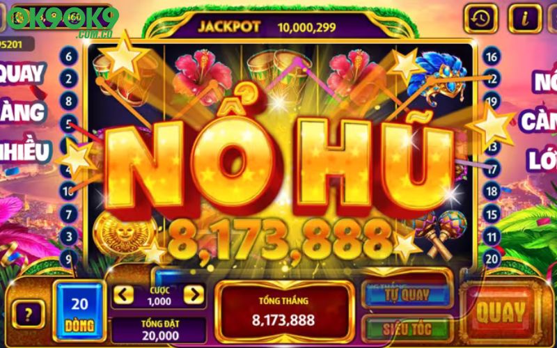 Có nhiều ưu điểm khi chơi slot game tại OK9